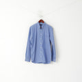 Gant Men L Casual Shirt Blue Striped Coton Epire Poplin Long Sleeve Regular Top