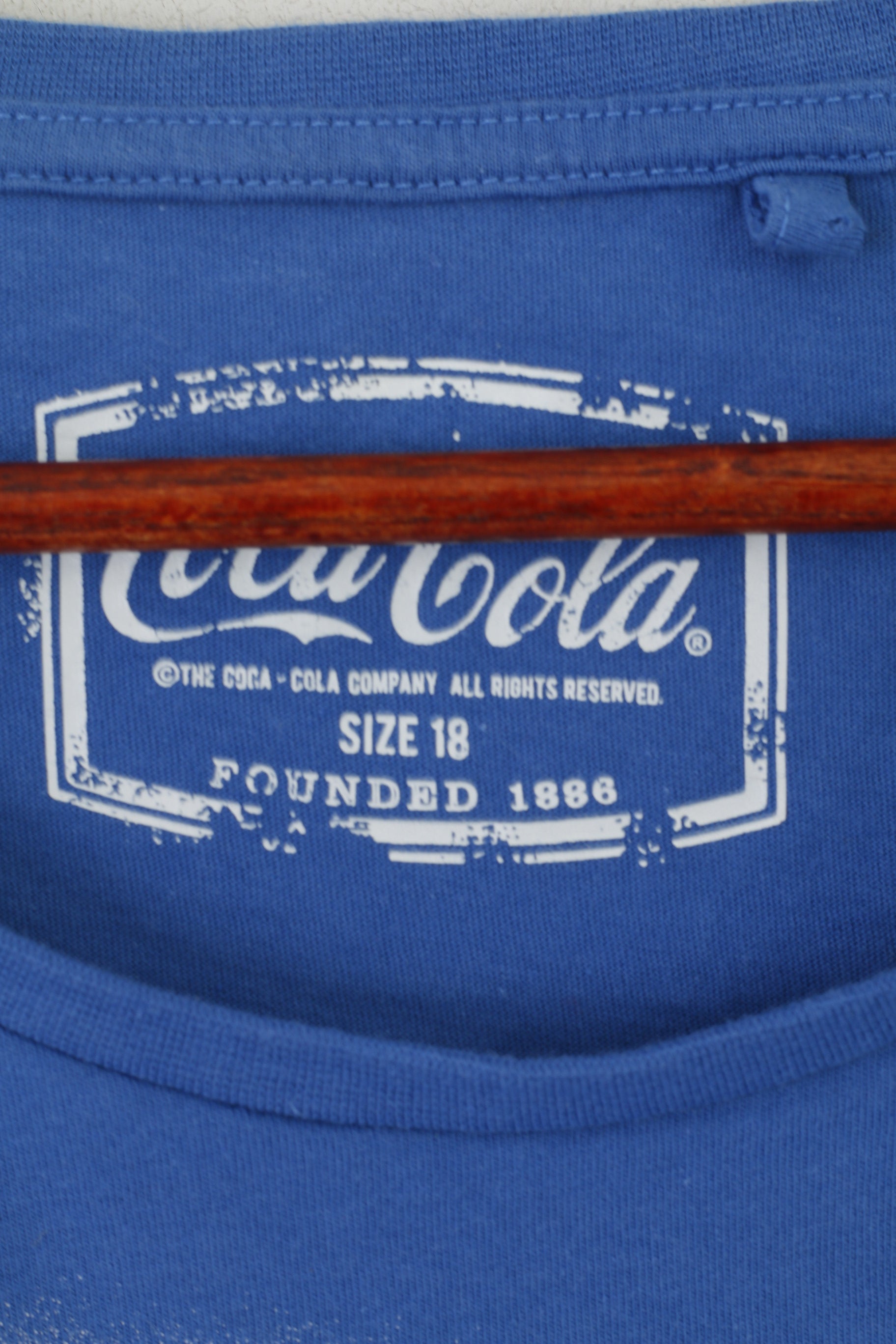 George Women 18 46 XL Shirt Blue Cotton Coca Cola Winter Bear Sport Top