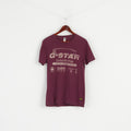 G-STAR RAW Men M (S) Shirt Plum Cotton Graphic 1989 Retrospective Range Top