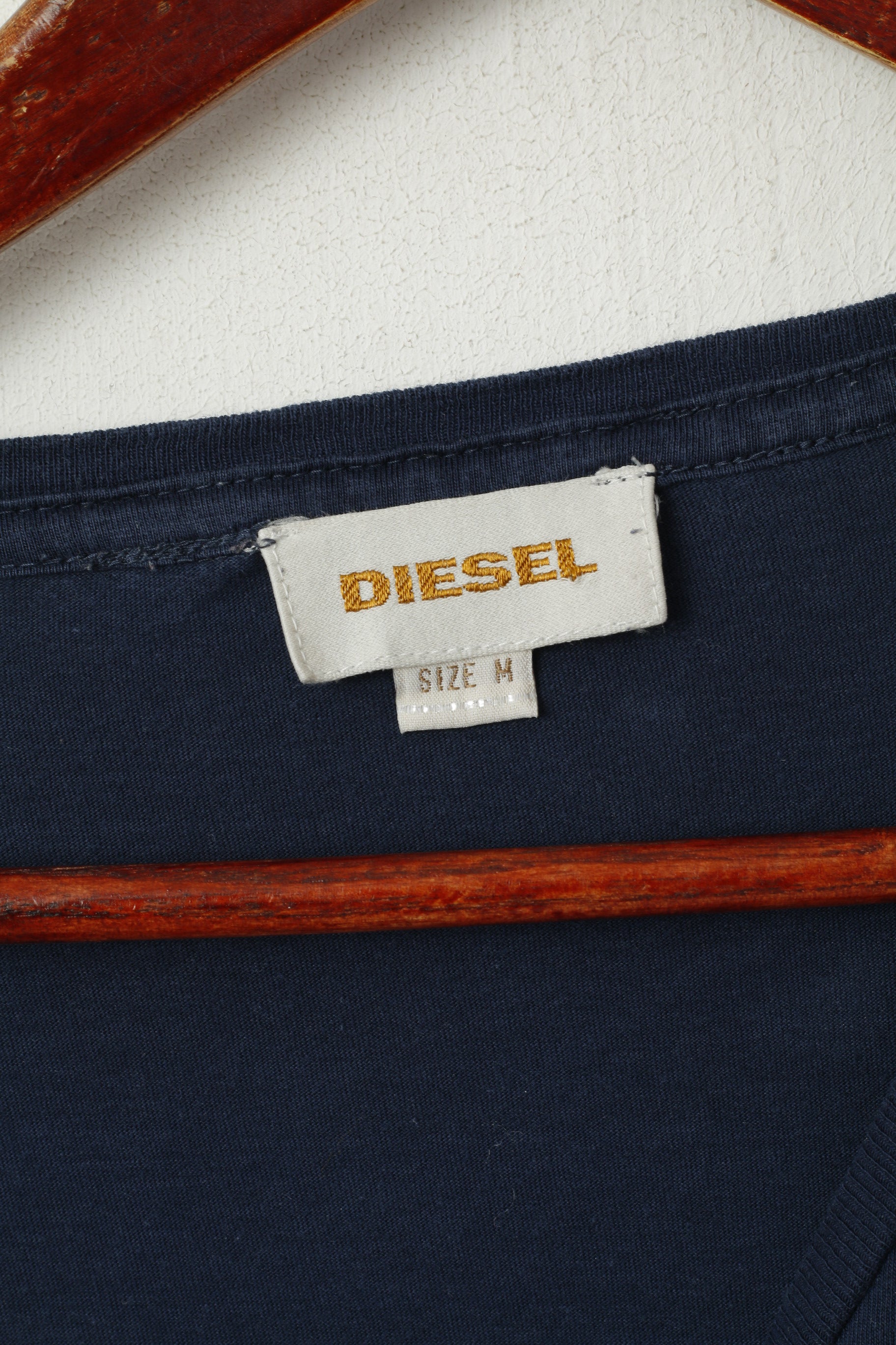 Diesel Homme M Chemise Marine Coton Graphique Only The Brave Ras Du Cou Fit Top