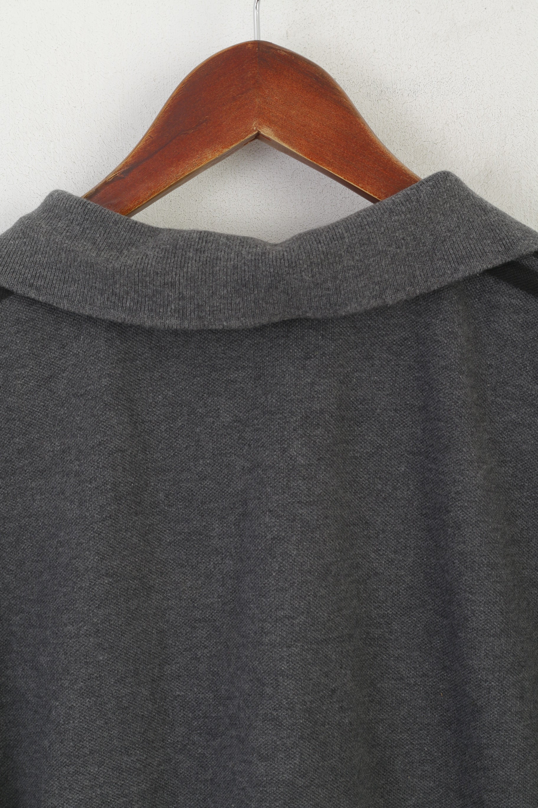 Adidas Men L Polo Shirt Gray Cotton Climalite Sportswear Classic Performance Top