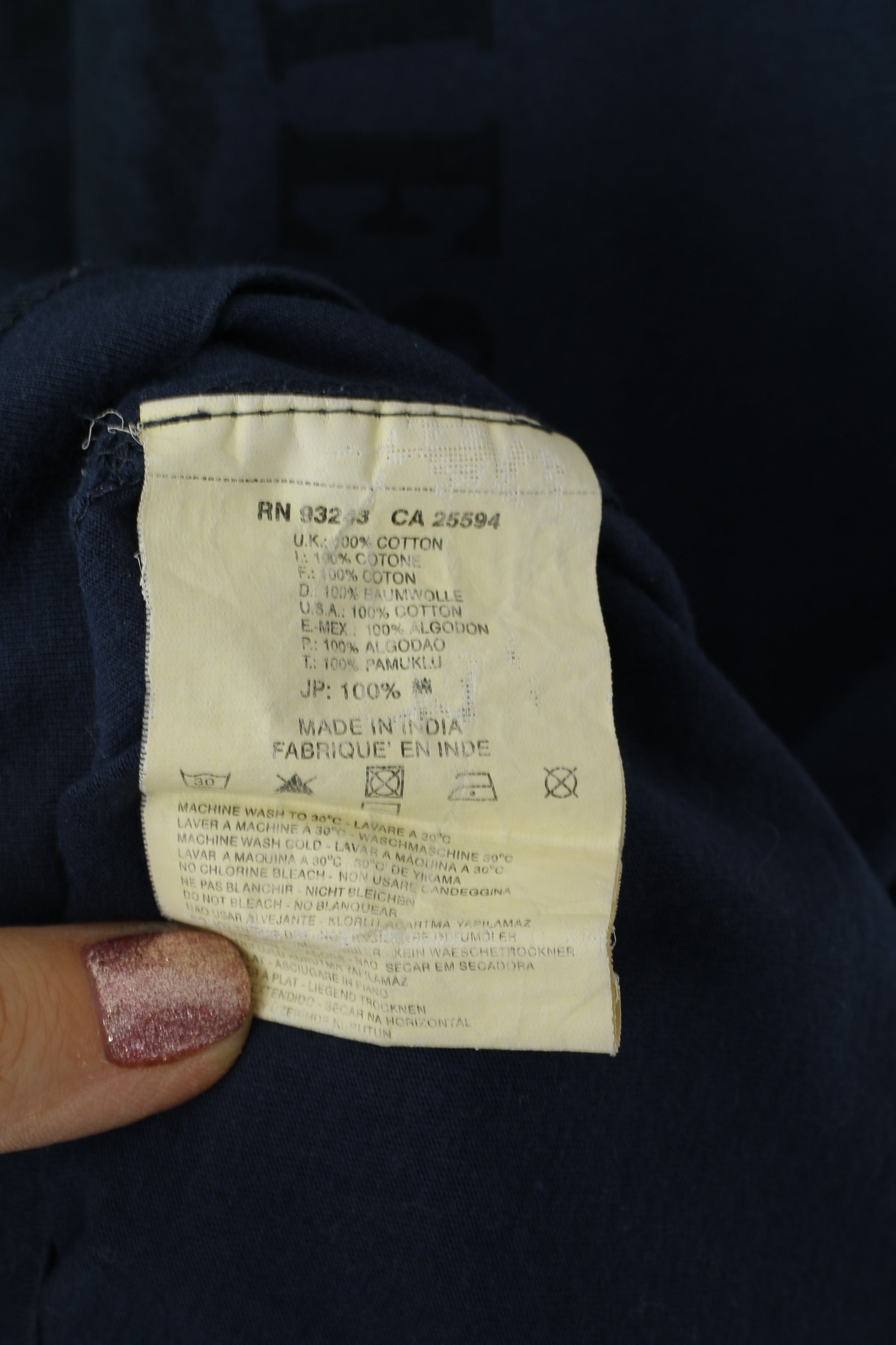 Diesel Homme M Chemise Marine Coton Graphique Only The Brave Ras Du Cou Fit Top