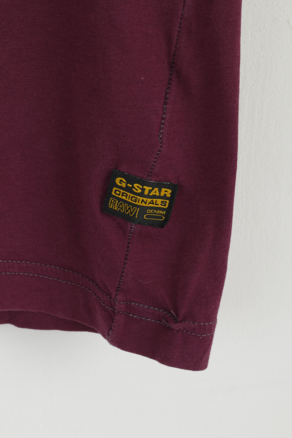 G-STAR RAW Homme M (S) Chemise Plum Cotton Graphic 1989 Retrospective Range Top