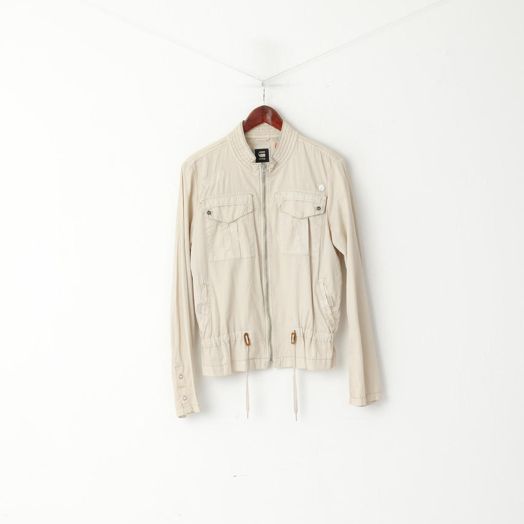 G-Star Raw Femmes XL (L) Veste Beige Coton Léger Zip Up East Rovic Top