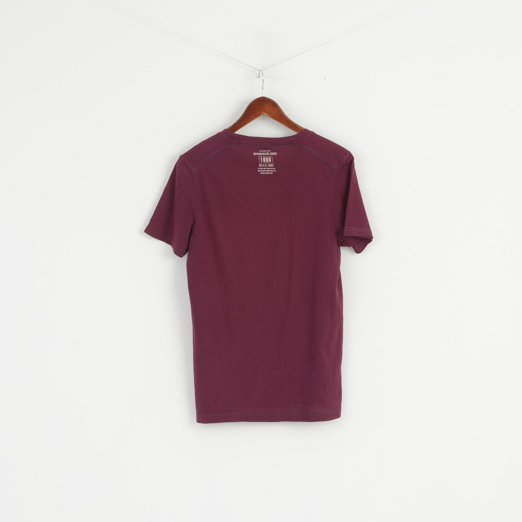 G-STAR RAW Homme M (S) Chemise Plum Cotton Graphic 1989 Retrospective Range Top