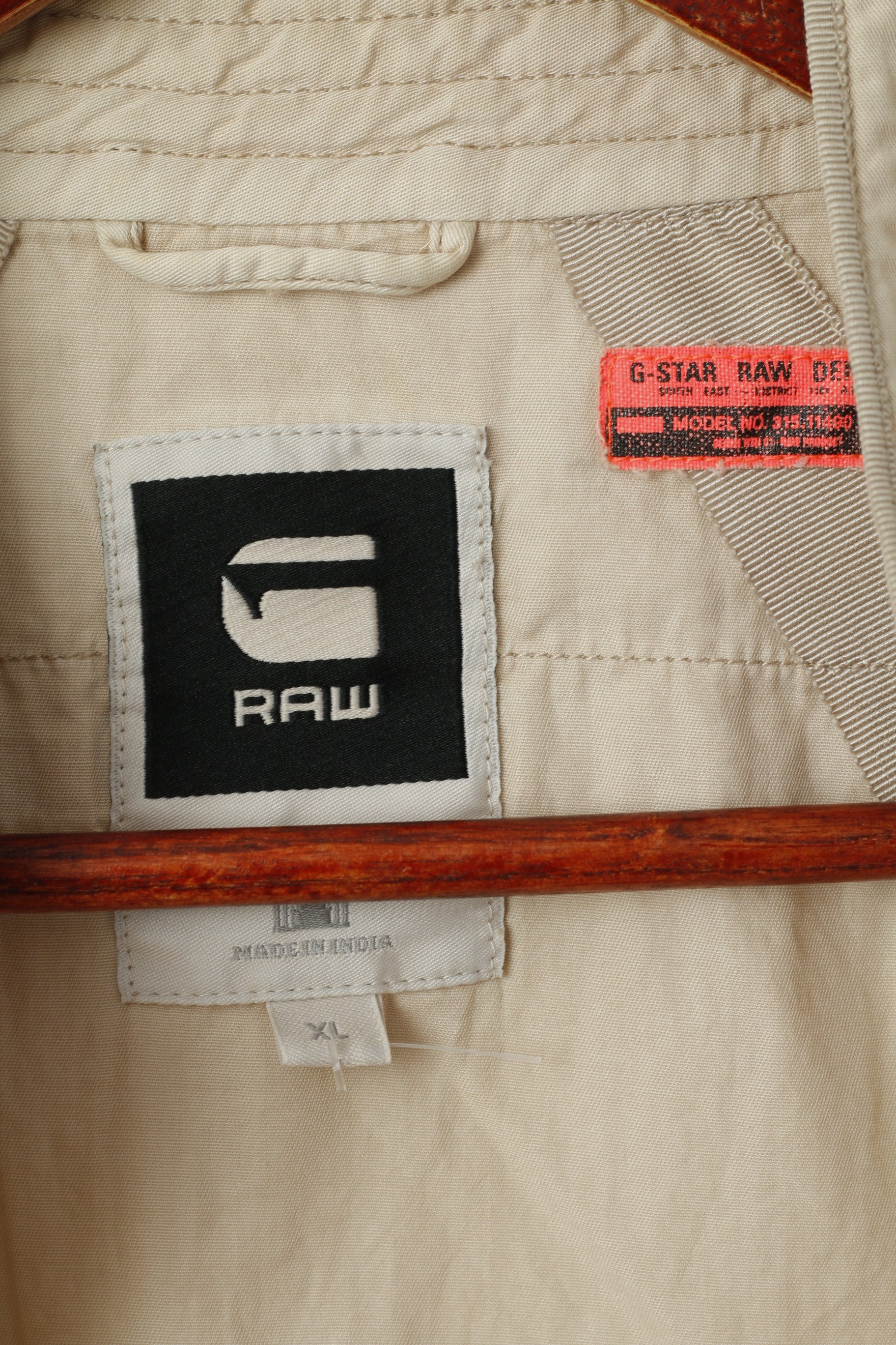G-Star Raw Femmes XL (L) Veste Beige Coton Léger Zip Up East Rovic Top
