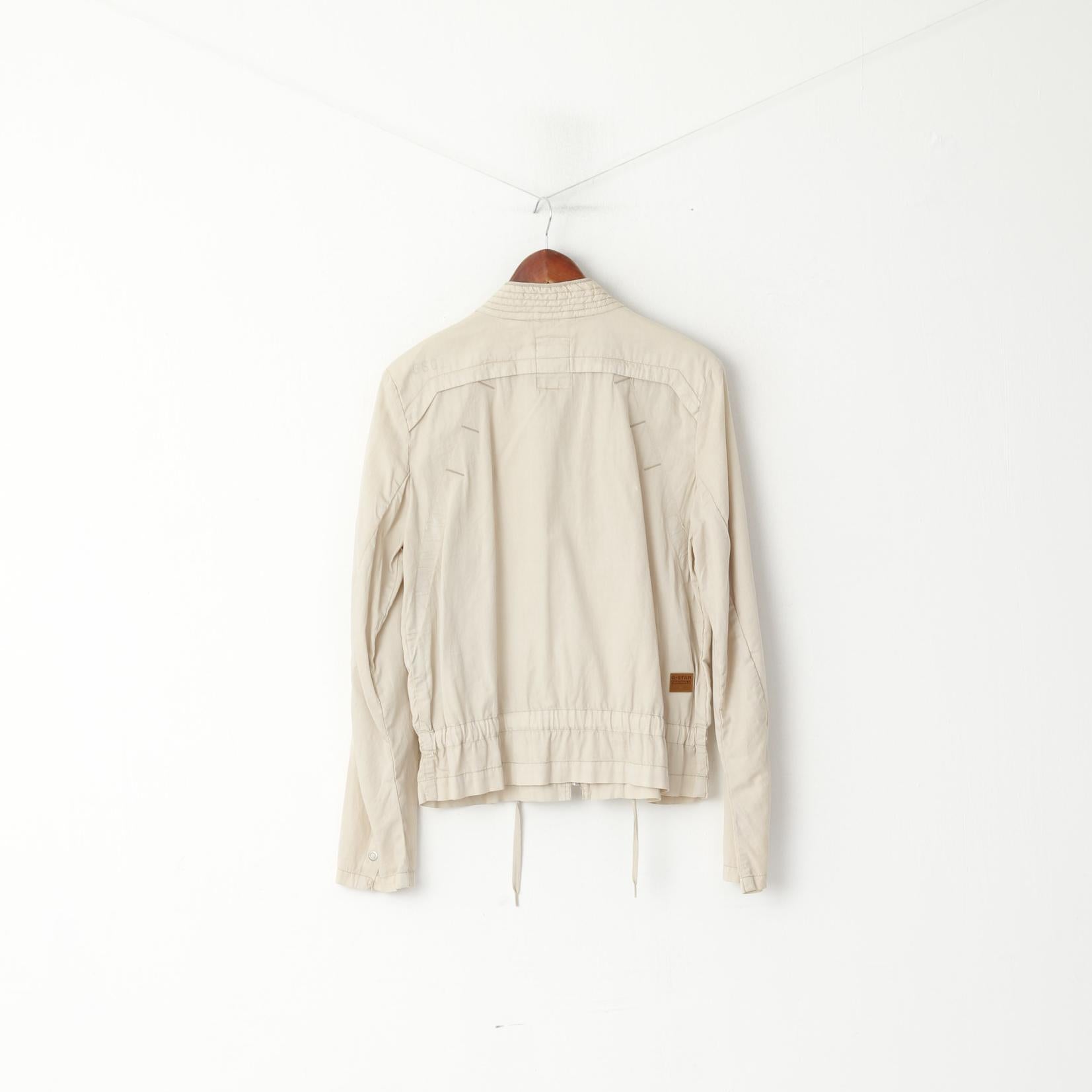 G-Star Raw Femmes XL (L) Veste Beige Coton Léger Zip Up East Rovic Top