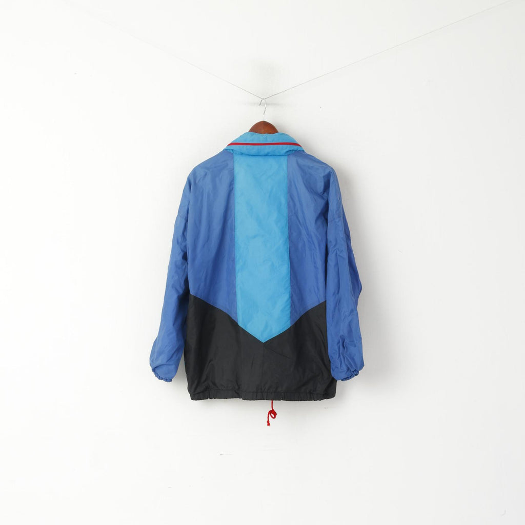 Marcel Clair Men S Jacket Blue Vintage Life Line Activewear Hidden Hood Sport Top