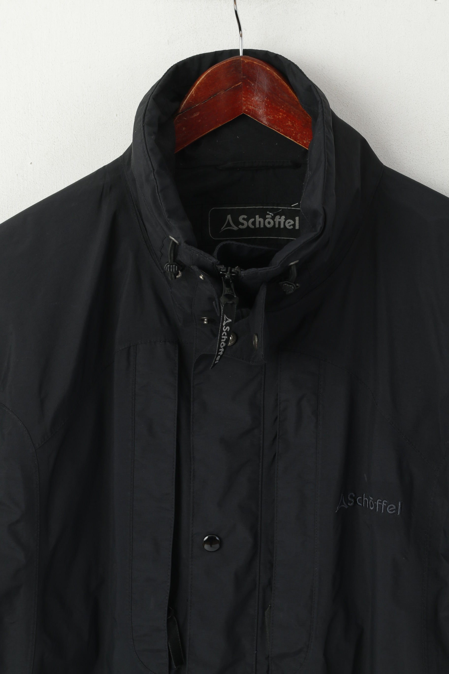 Giacca Schoffel da uomo 42 52 L nera Top in nylon Venturi leggero con cerniera intera per esterni