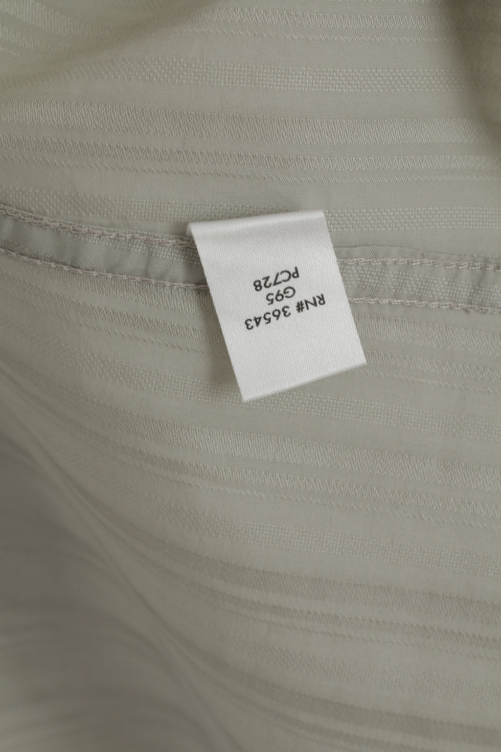 Calvin Klein Men XL Casual Shirt Grey Slim Fit Cotton Striped Emroidered Long Sleeve Top