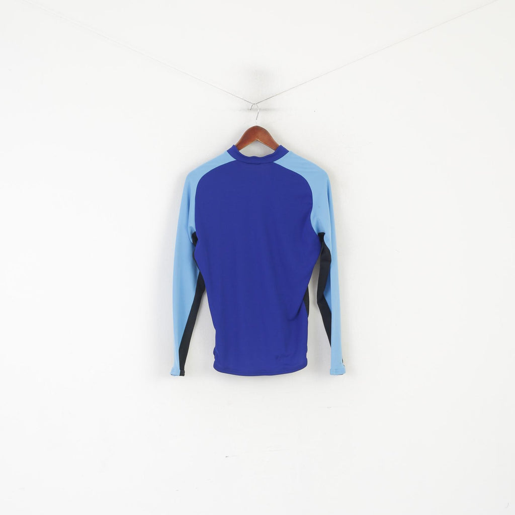 Pearl Izumi Chemise de cyclisme pour hommes Bleu Vintage Col zippé Manches longues Vêtements de vélo