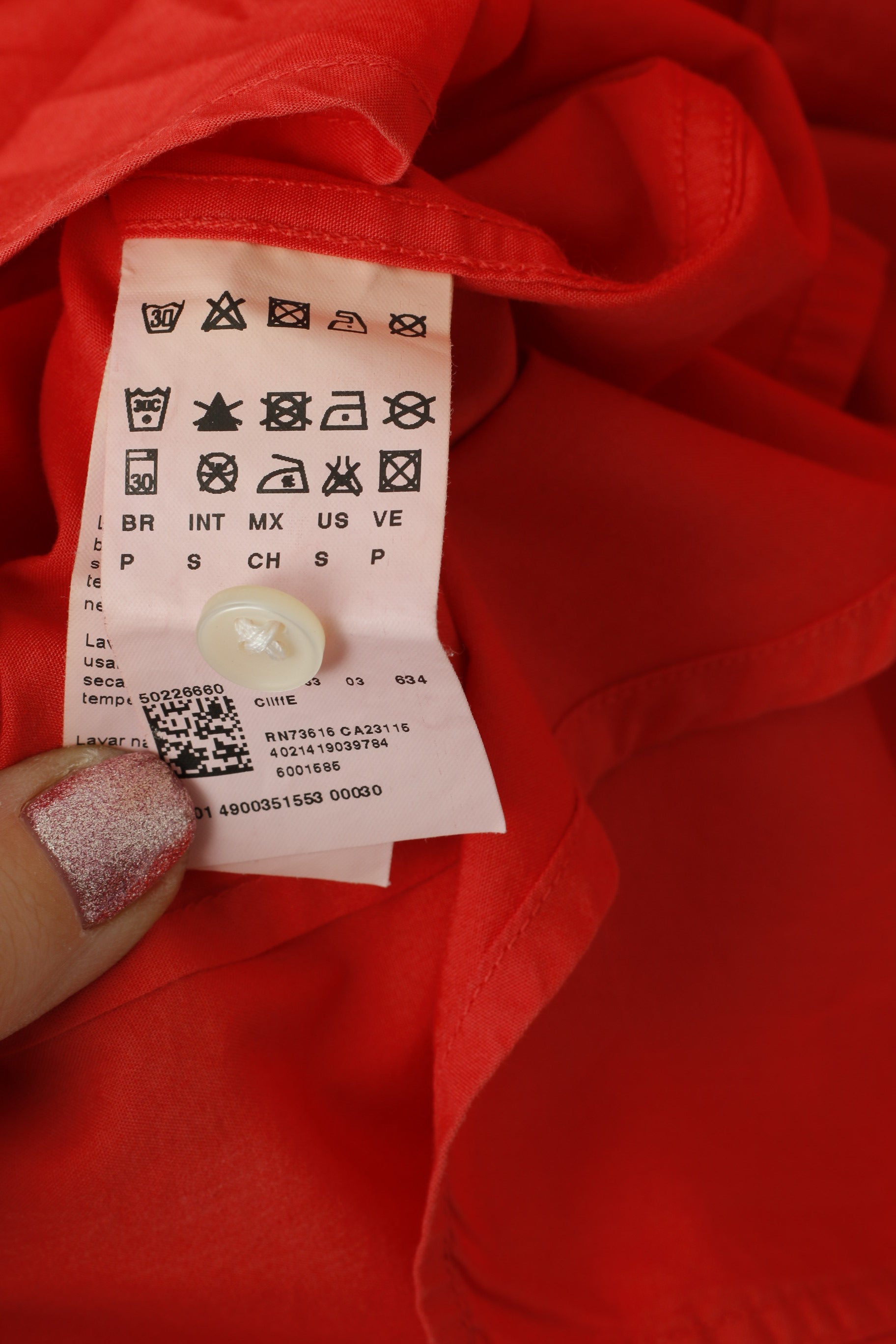 Hugo Boss Orange Men S Casual Shirt Coral Cotton Plain Slim Fit Long Sleeve Top