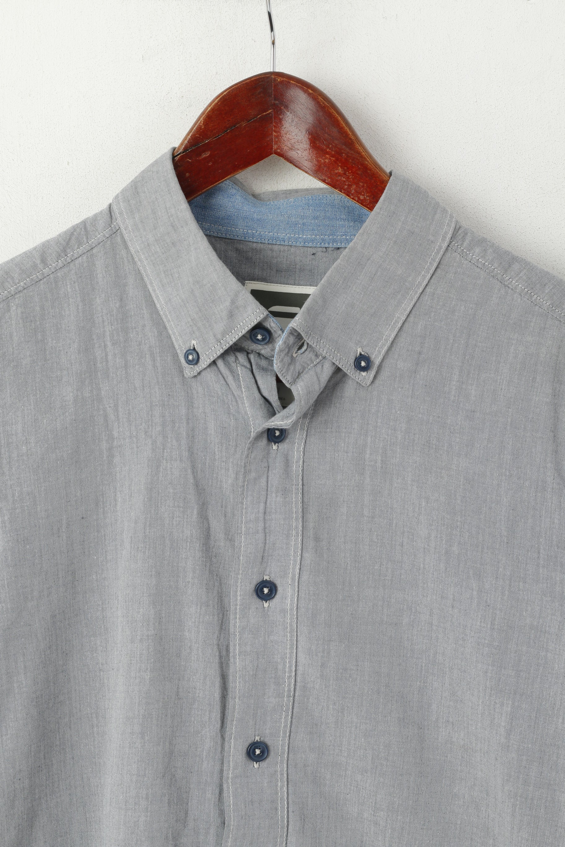 G-Star Raw Men XL (M) Chemise décontractée Bleu Coton Lakewood Haut à manches longues