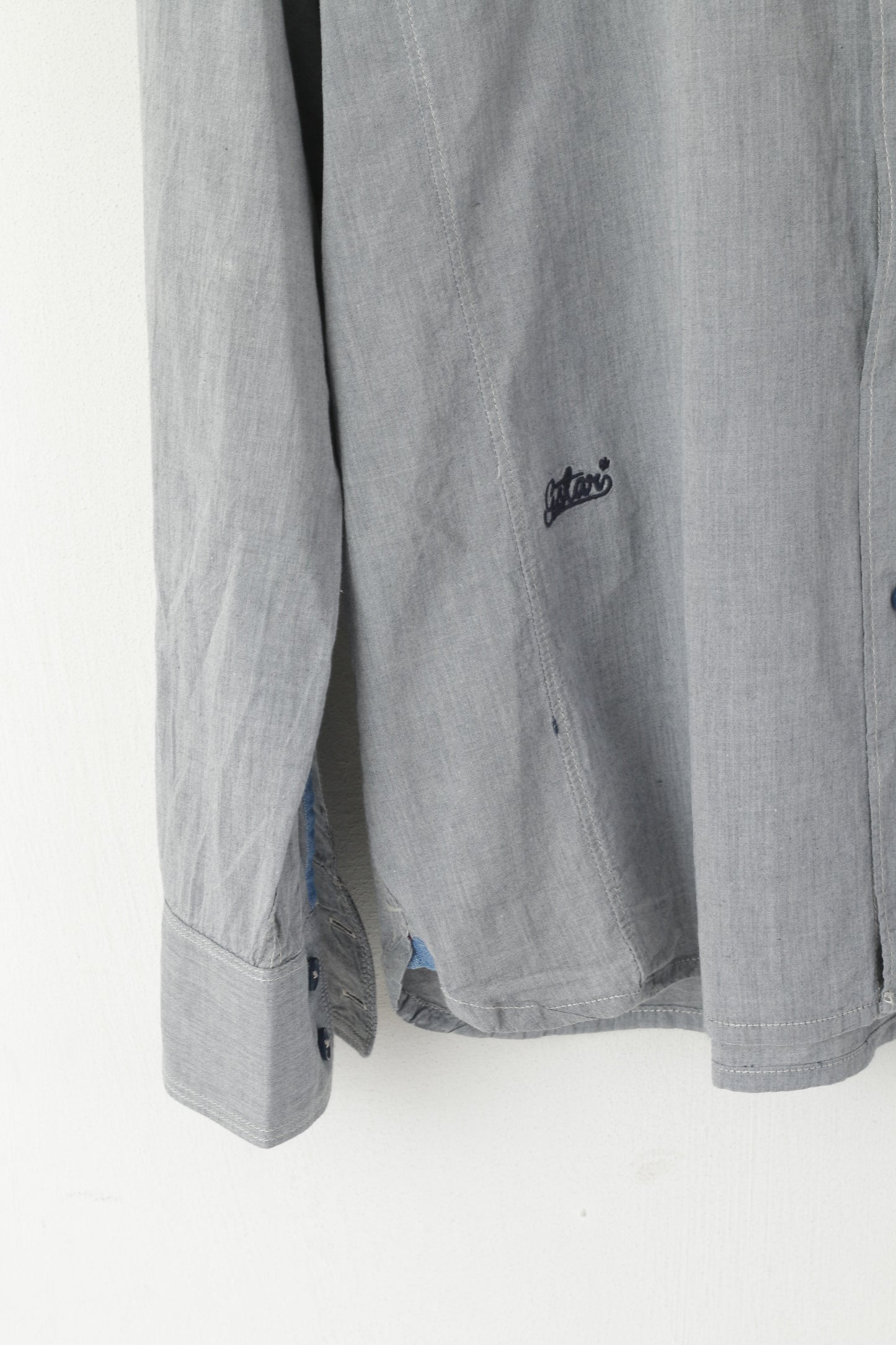 Camicia casual G-Star Raw da uomo XL (M) Top a maniche lunghe Lakewood in cotone blu