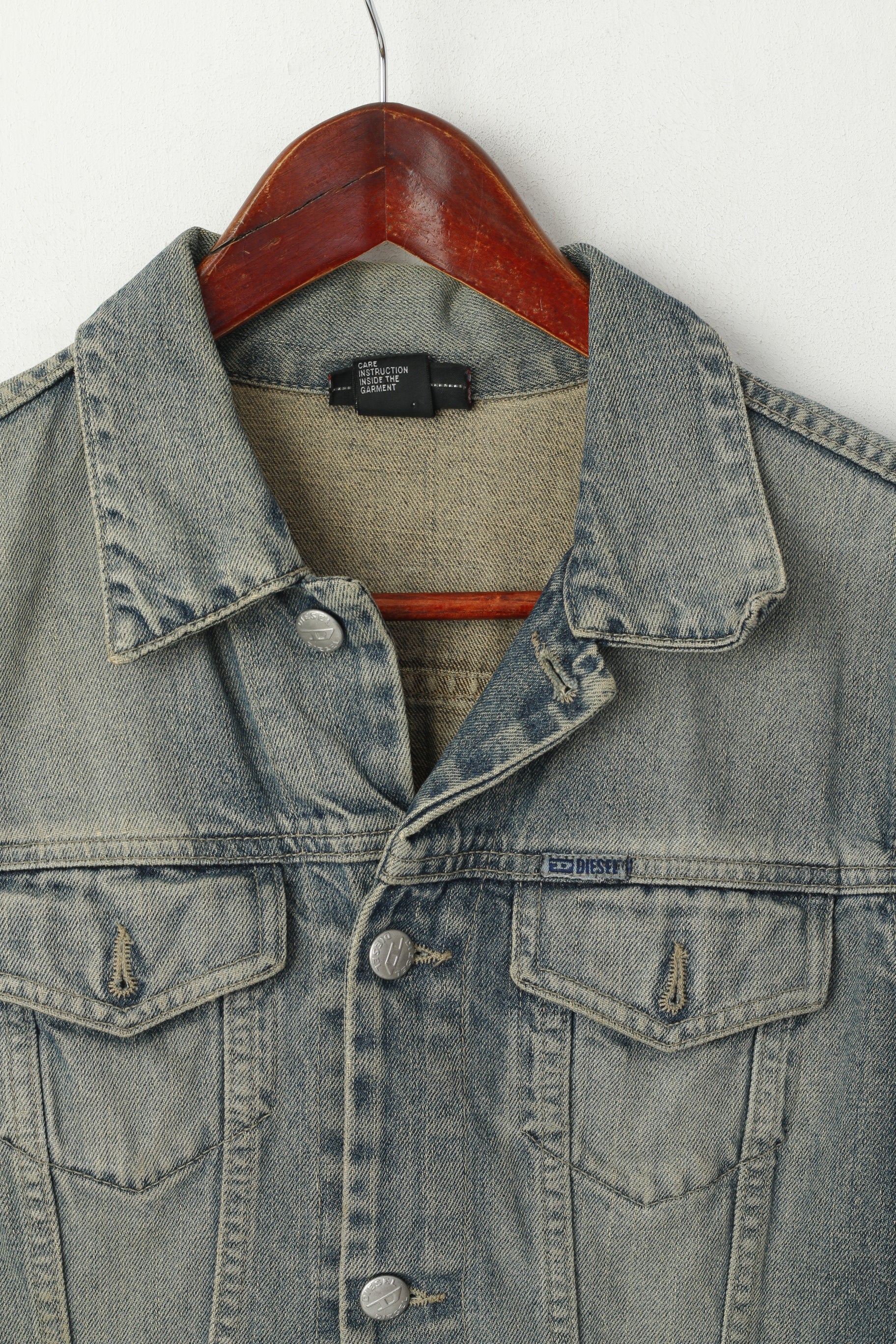 Diesel Donna M (S) Giacca di jeans Blu sbiadito Cotone made in Italy Jeans Top