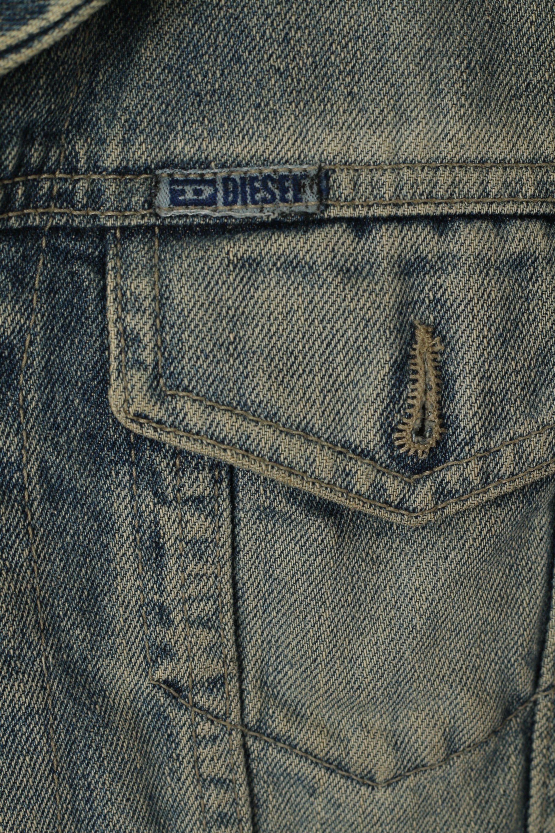 Diesel Donna M (S) Giacca di jeans Blu sbiadito Cotone made in Italy Jeans Top