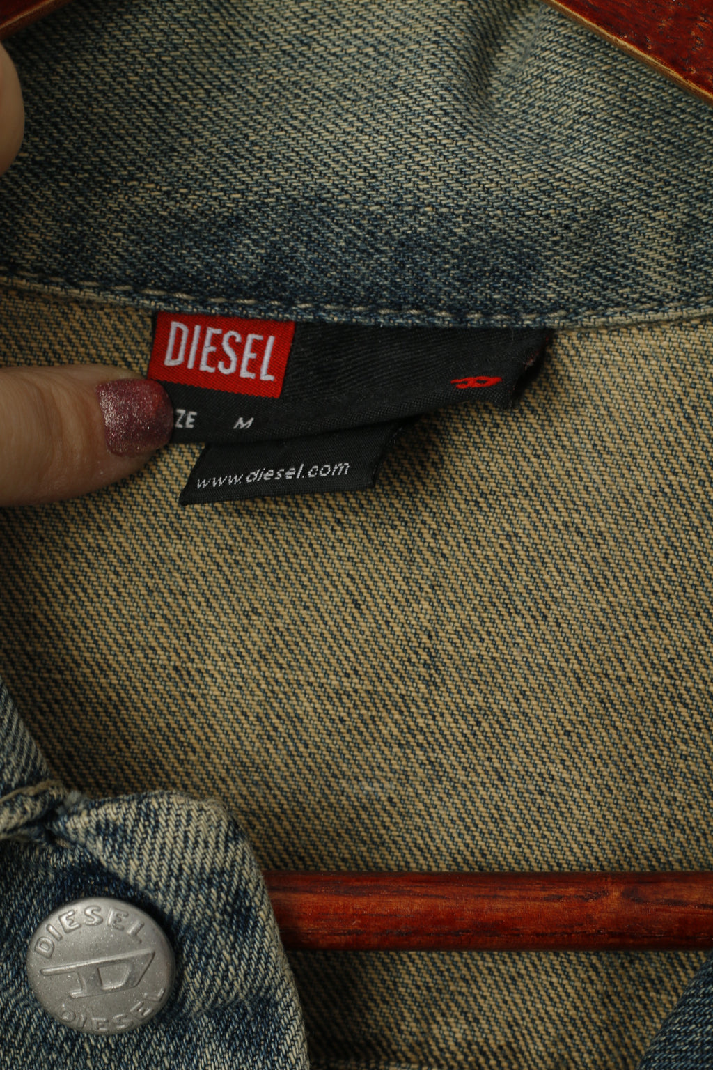 Diesel Donna M (S) Giacca di jeans Blu sbiadito Cotone made in Italy Jeans Top