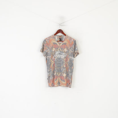 Chasin Men L (M) Shirt Multi Printed Michelangelo Crew Neck Just For Jeans Top