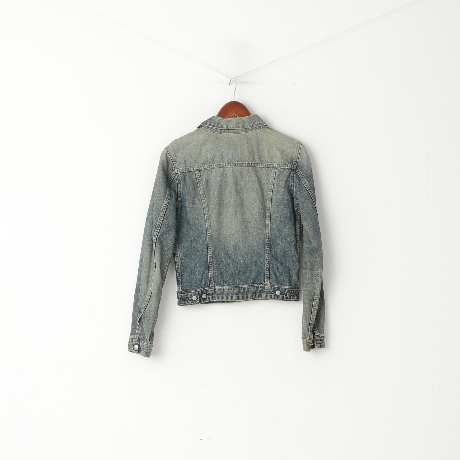 Diesel Donna M (S) Giacca di jeans Blu sbiadito Cotone made in Italy Jeans Top