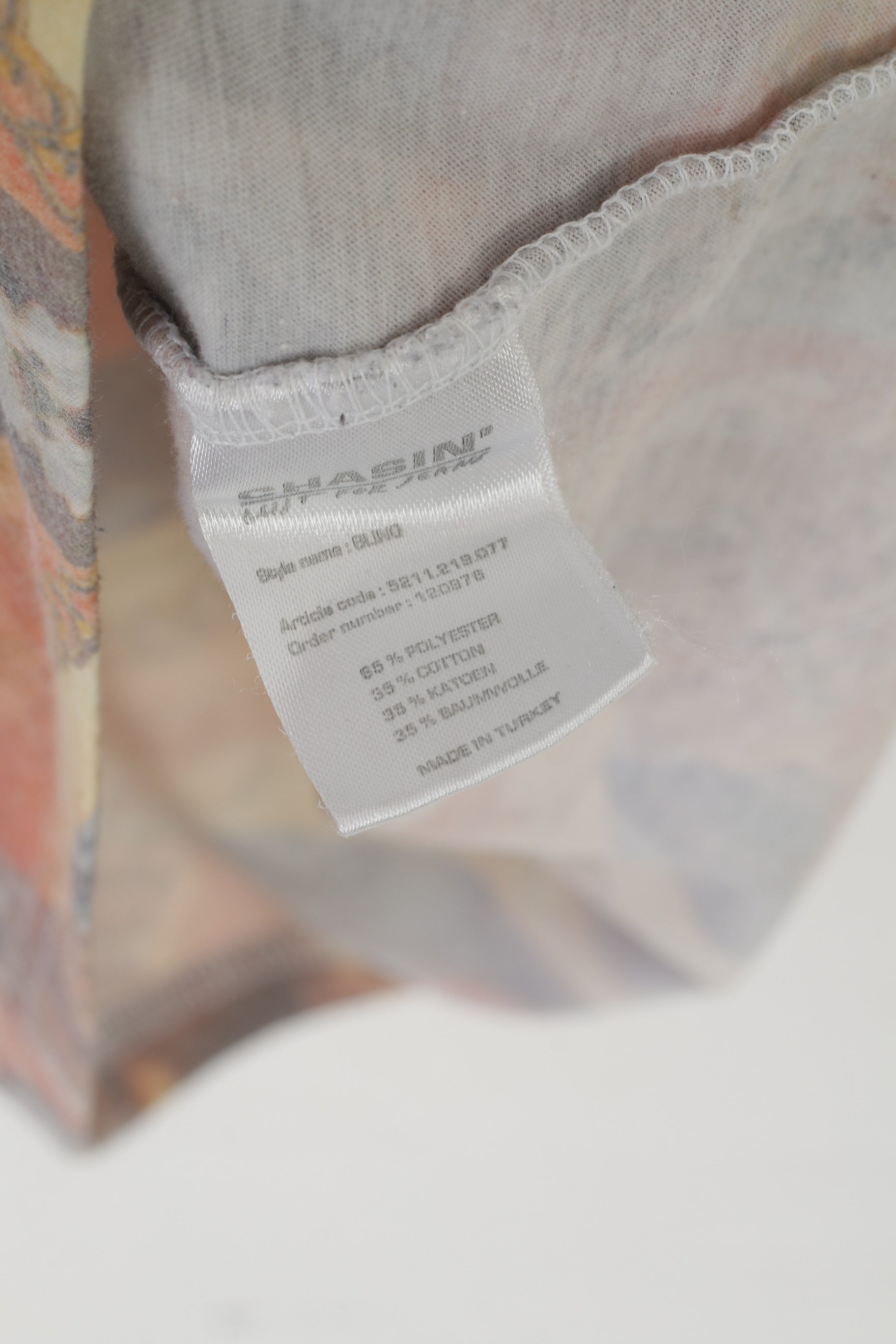 Chasin Men L (M) Shirt Multi Printed Michelangelo Crew Neck Just For Jeans Top