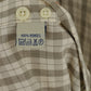 East West Men M Casual Shirt Beige Check Cotton Western Long Sleeve Top