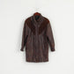 Mokka Nappa Finland Women 36 S Jacket Brown Leather Raglan Sleeve Full Zipper Long Top