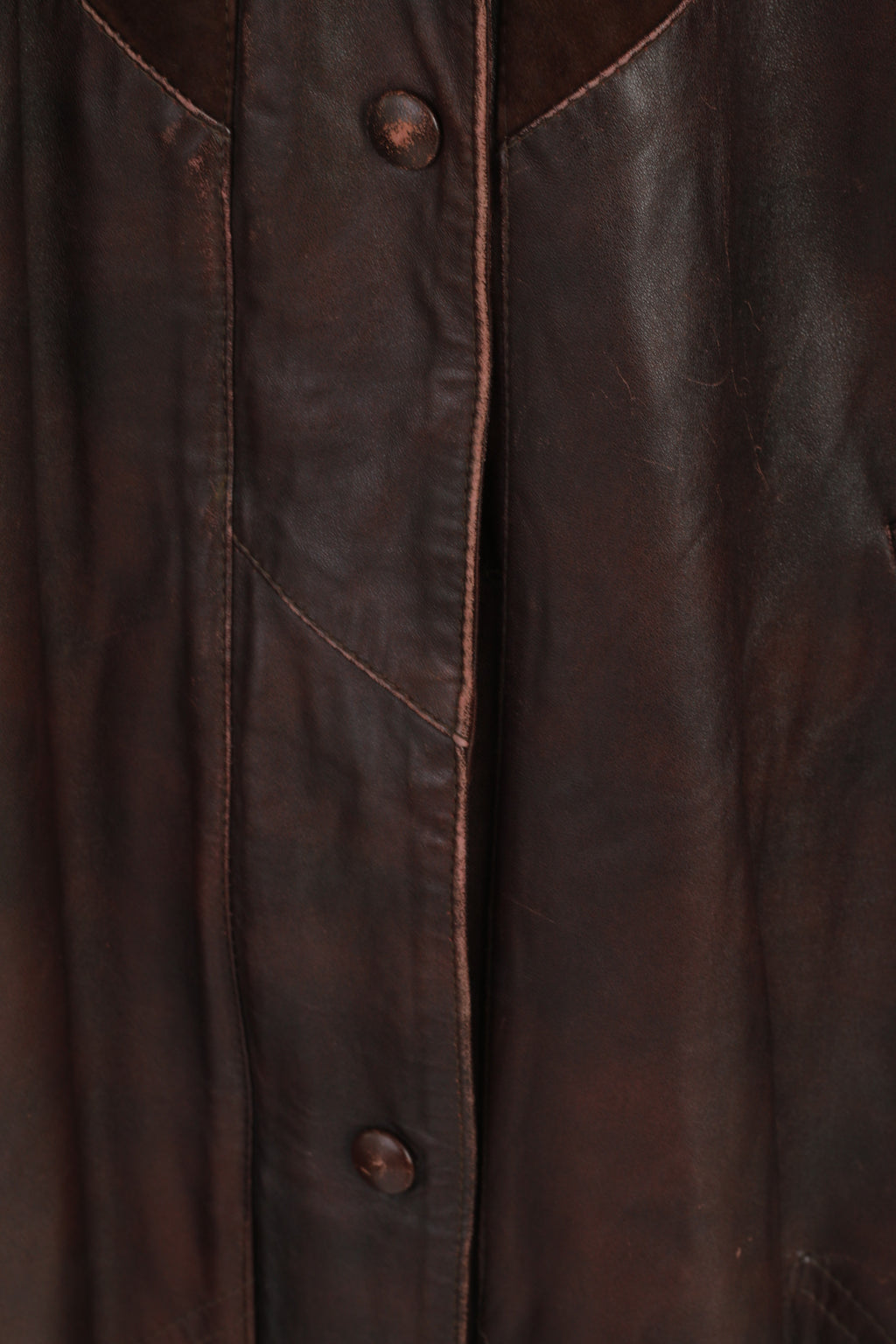 Mokka Nappa Finlande Femmes 36 S Veste En Cuir Marron Manches Raglan Fermeture Éclair Complète Haut Long