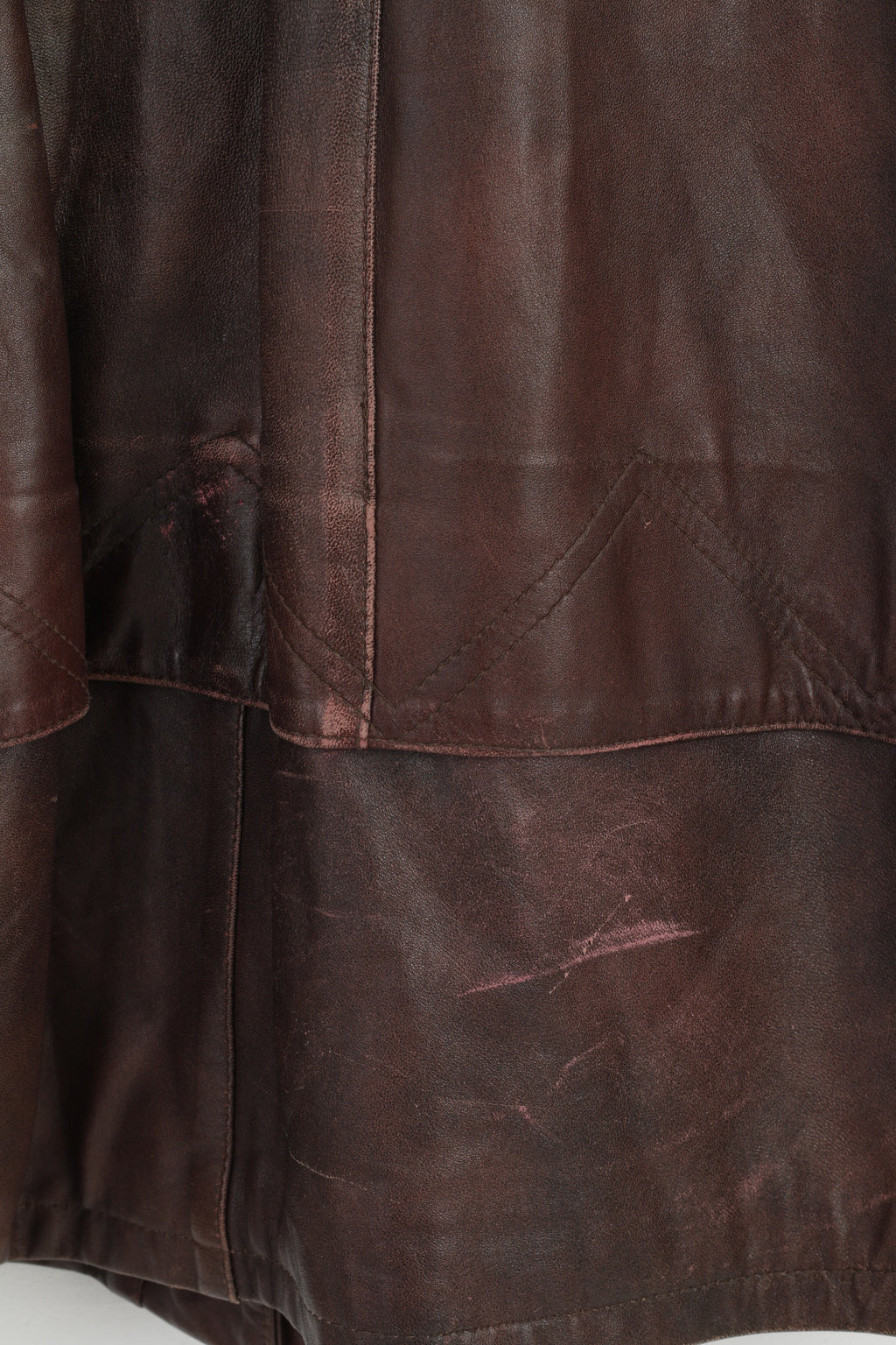 Mokka Nappa Finlande Femmes 36 S Veste En Cuir Marron Manches Raglan Fermeture Éclair Complète Haut Long