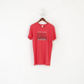 Tipsy Men L T-Shirt Rouge Coton Graphique J'ai Passé du Temps Sur Alcatraz Top