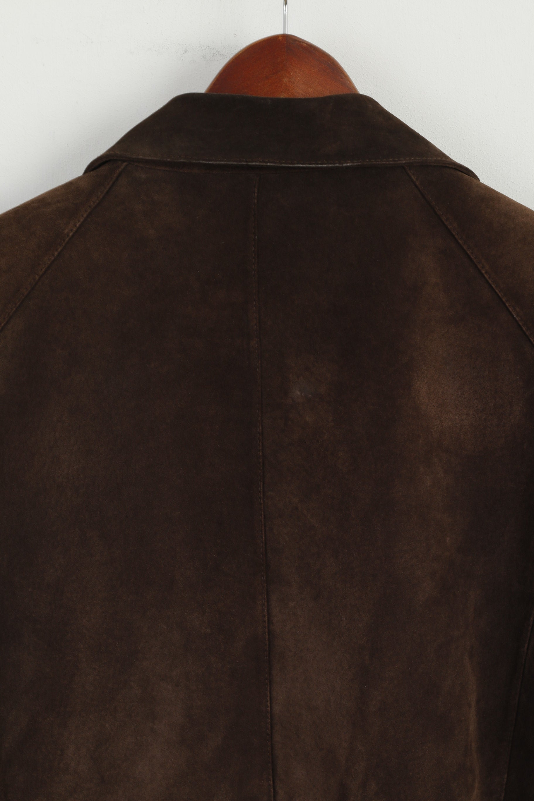 Authentic Clothing Company Women 14 40 Coat Brown Leather Suede Duffle Classic Top