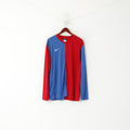 Nike Homme XL Chemise Rouge Bleu Vintage Dri-Fit Sportswear Football Haut à manches longues