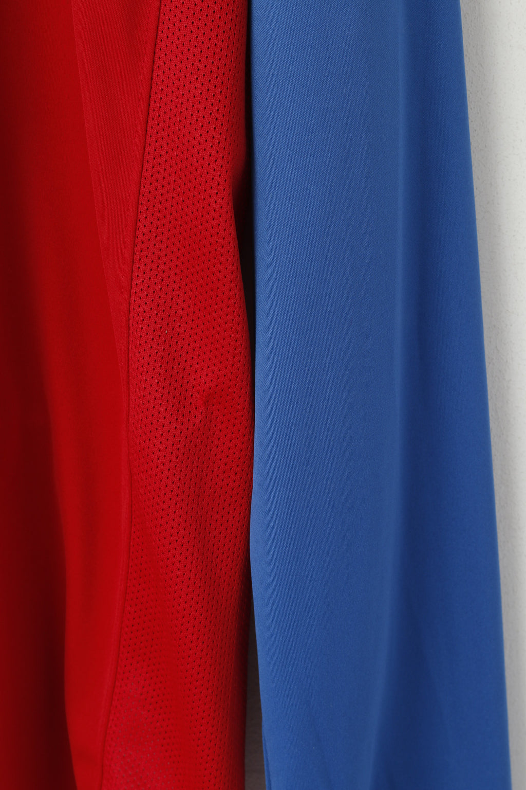 Nike Men XL Shirt Red Blue Vintage Dri-Fit Sportswear Football Long Sleeve Top