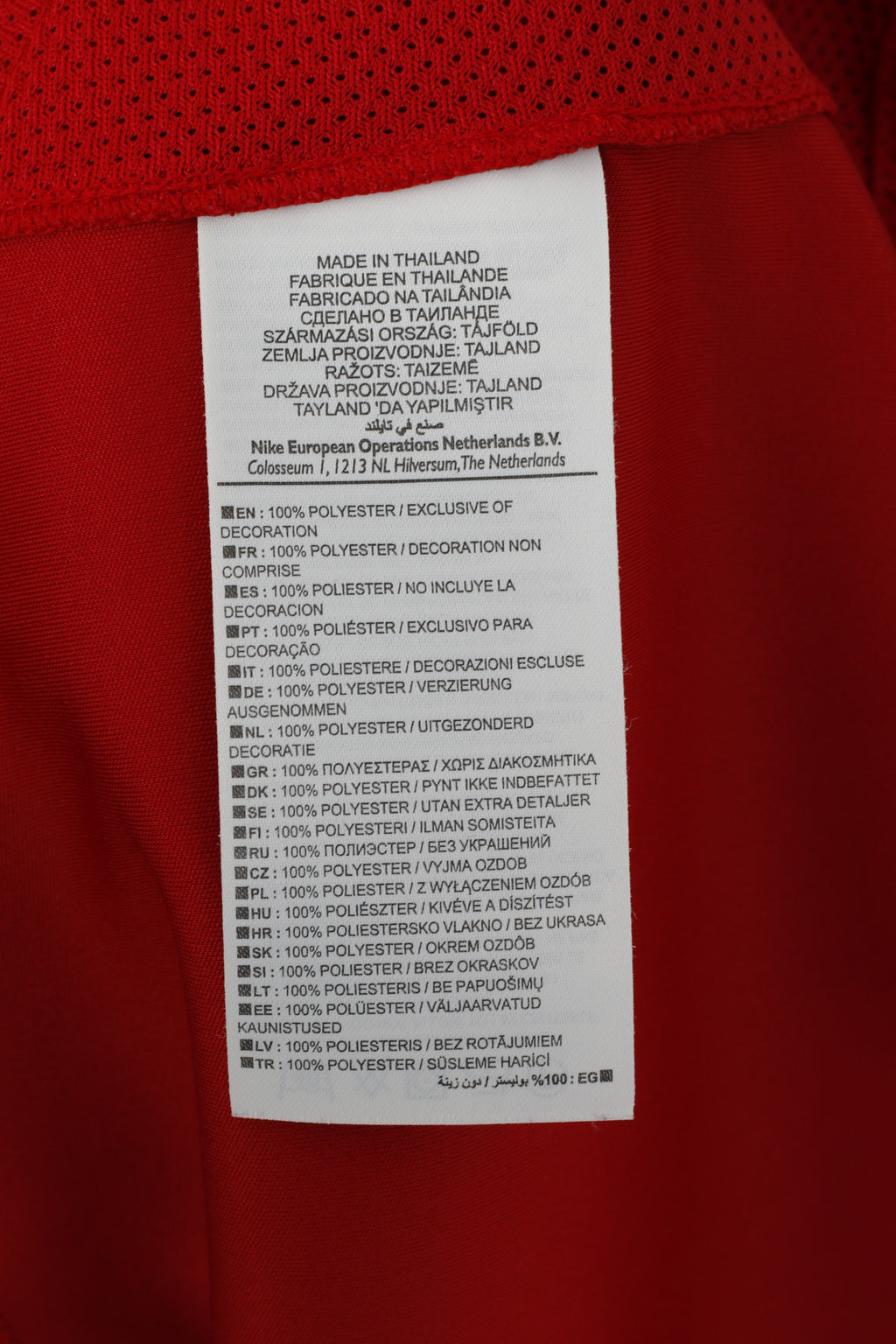 Nike Men XL Shirt Red Blue Vintage Dri-Fit Sportswear Football Long Sleeve Top