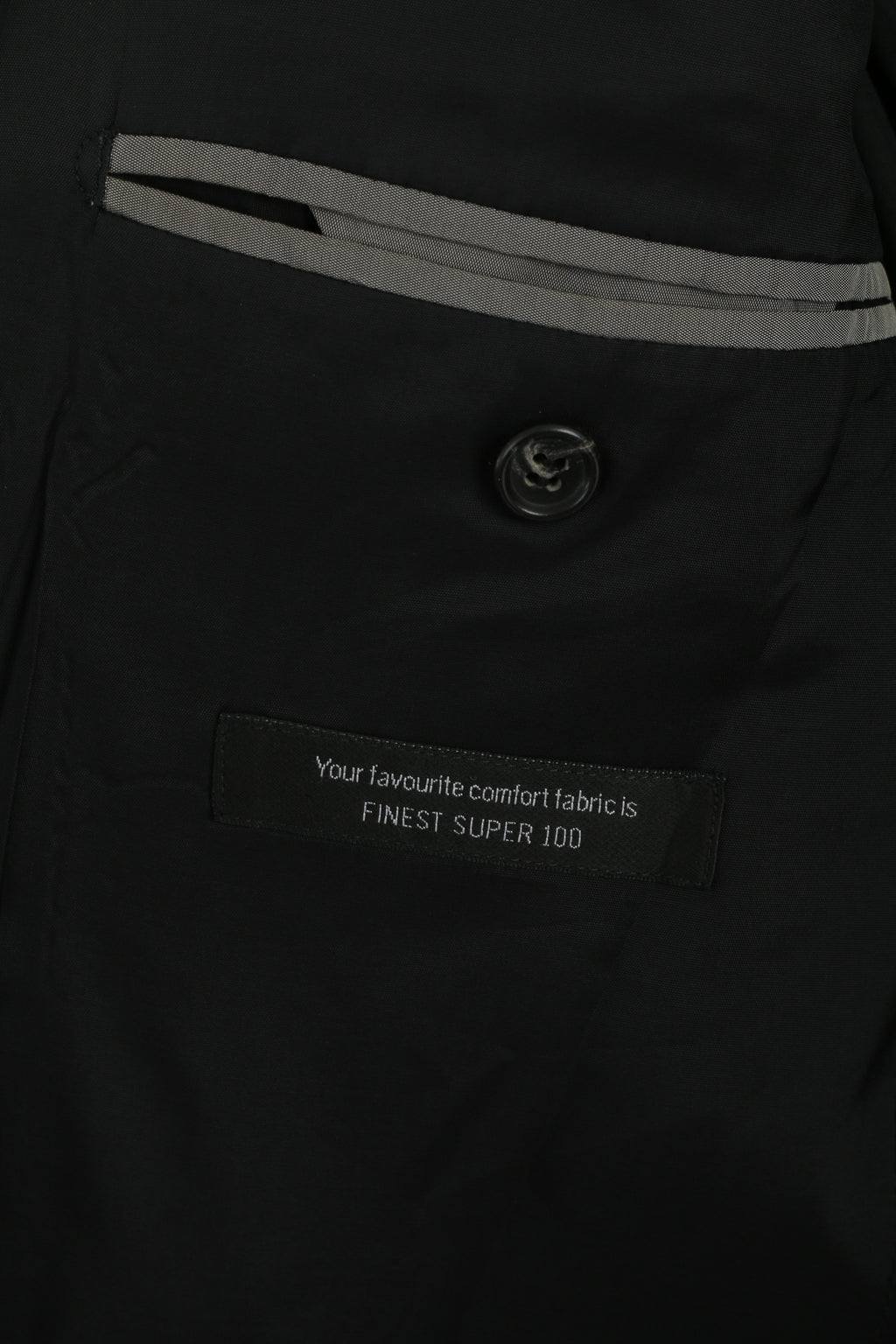 Strellson Premium Line Men M Blazer Grey Striped Finest Super 100 Single Breasted Jacket