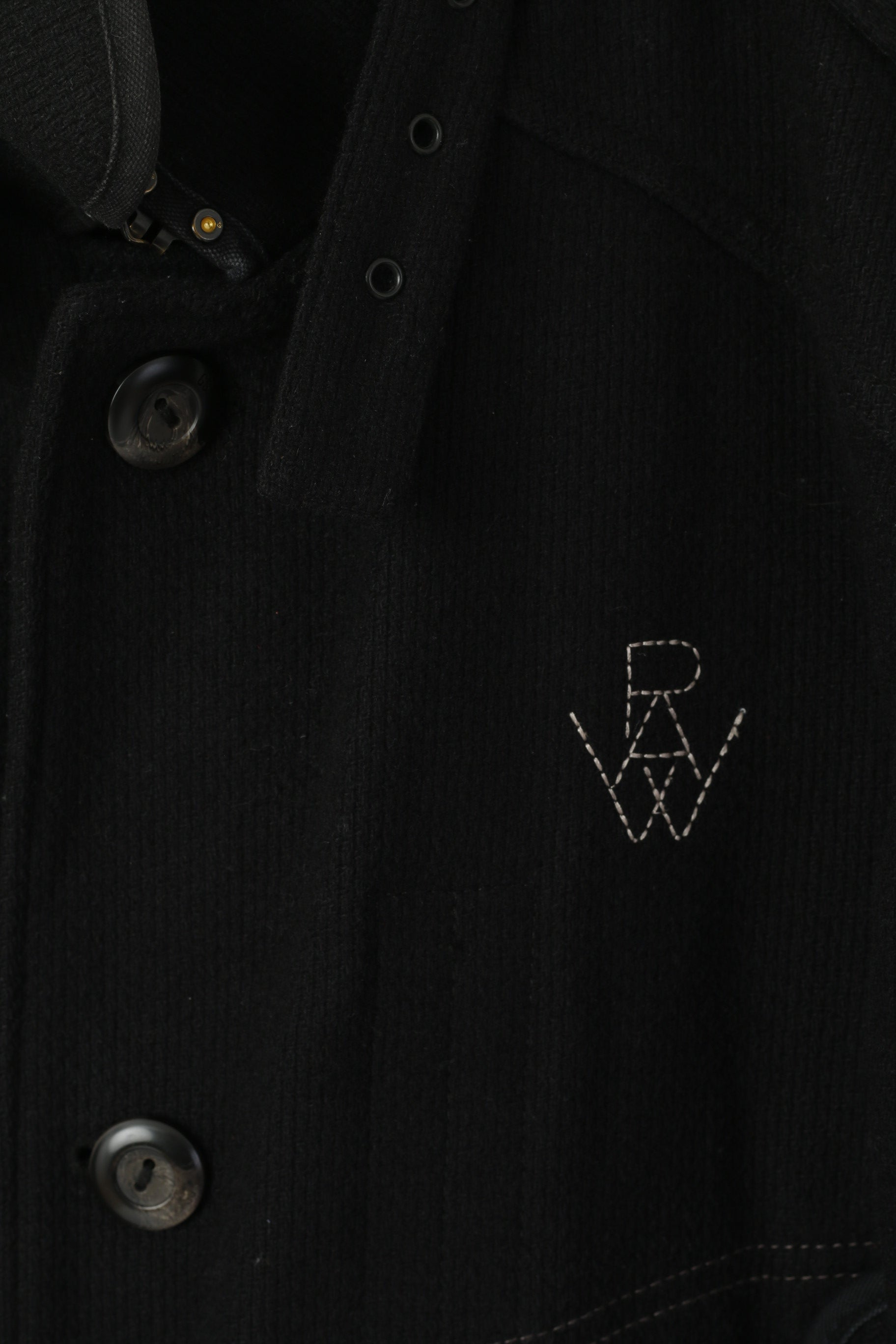 G-Star Raw Men XL (L) Coat Black Wool Nylon Casual Buttoned Decoy Garber Trench Top