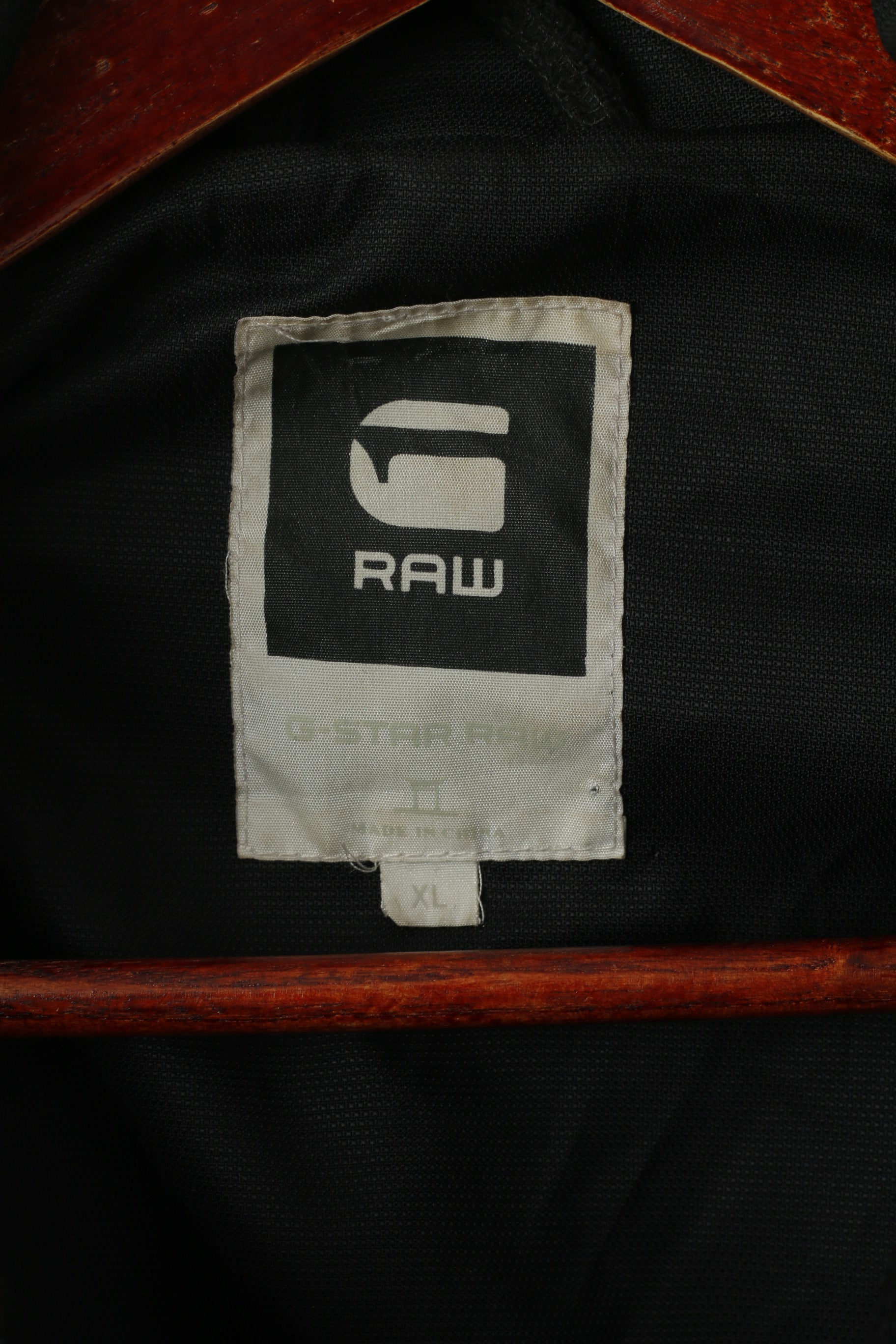 G-Star Raw Men XL (L) Coat Black Wool Nylon Casual Buttoned Decoy Garber Trench Top