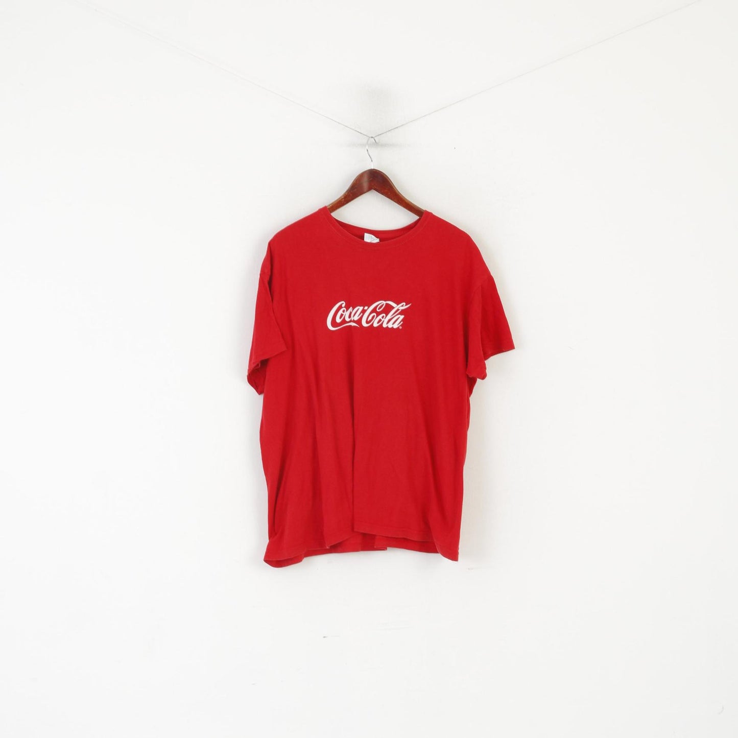 Maglietta Roly da uomo XXL in cotone rosso Coca Cola Woo Hah Festival Sport Top