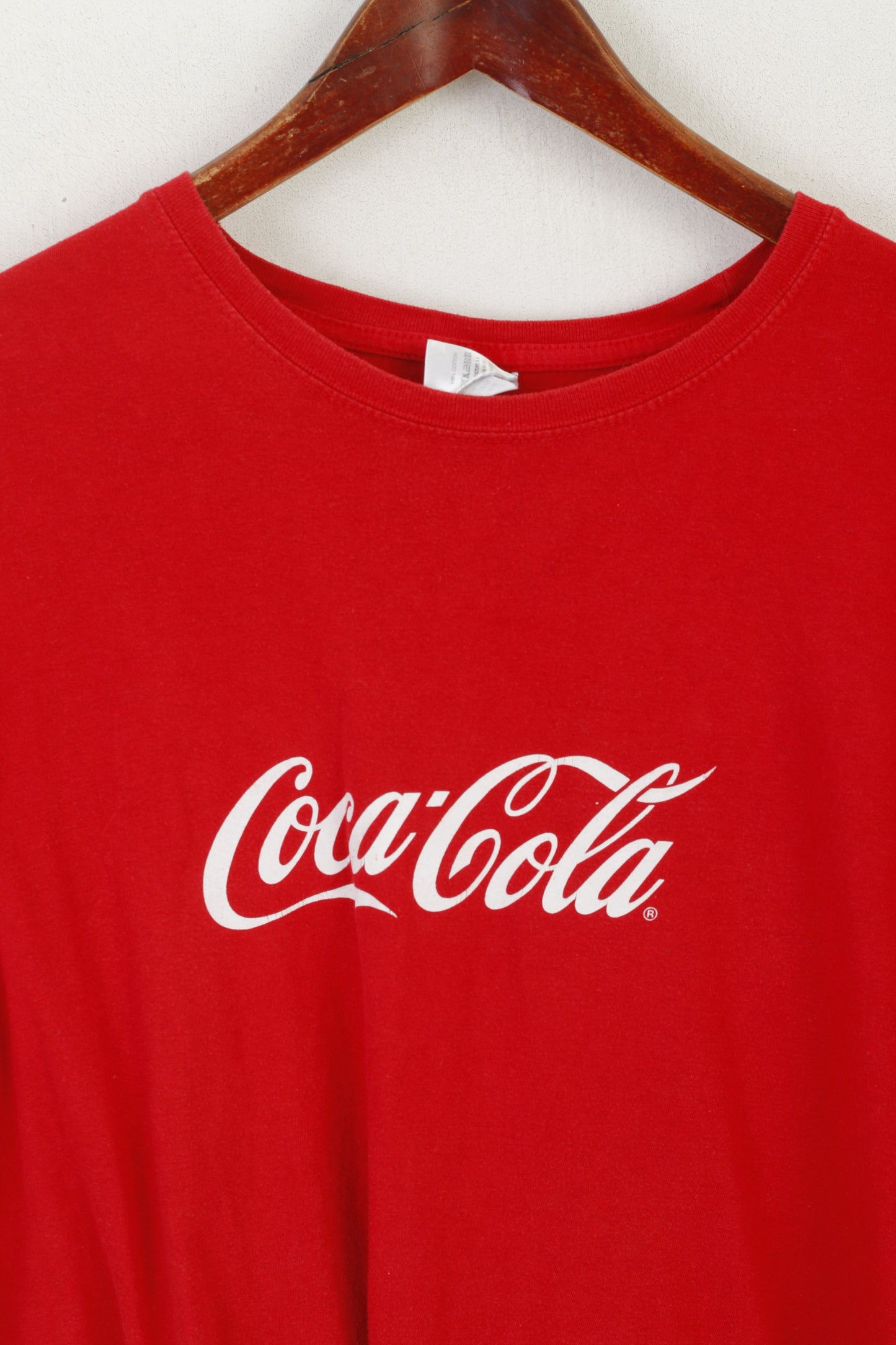 Maglietta Roly da uomo XXL in cotone rosso Coca Cola Woo Hah Festival Sport Top