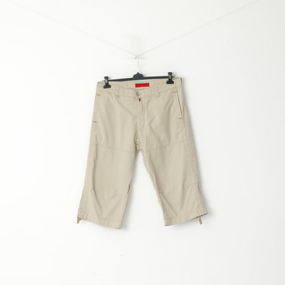 Pierre Cardin Jeans Men 35 50 Shorts Beige Cotton Casual Cropped Pants