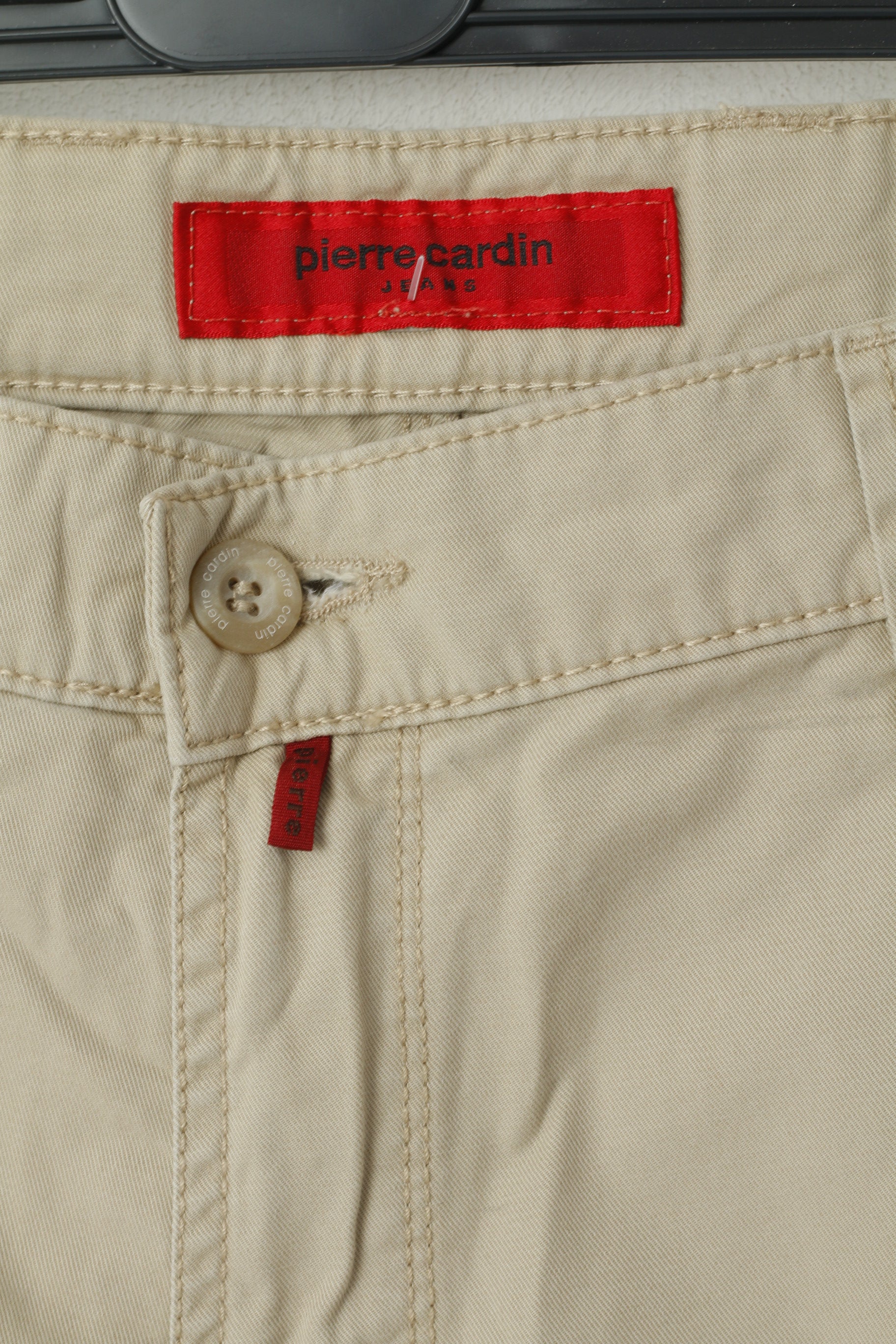 Pierre Cardin jean homme 35 50 short Beige coton pantalon court décontracté