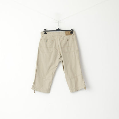 Pierre Cardin Jeans Men 35 50 Shorts Beige Cotton Casual Cropped Pants