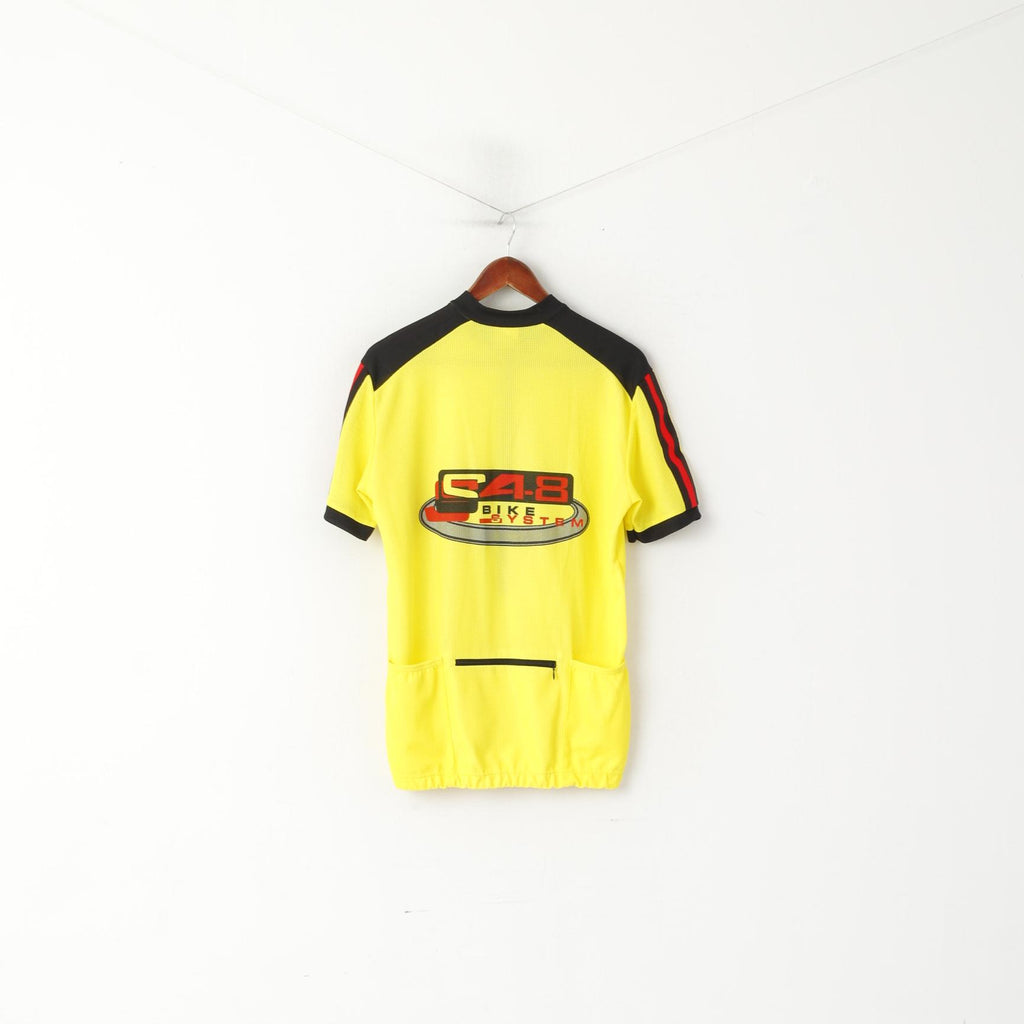 Maglia da ciclismo da uomo Loffler Giallo neon Abbigliamento sportivo Zip NeckBike System Top