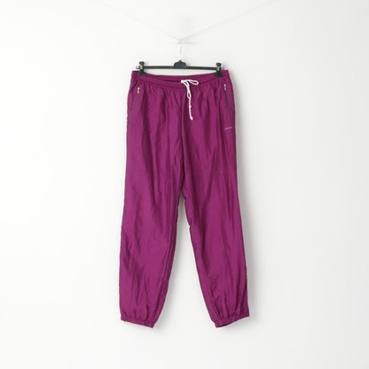 Head Men XL Sweatapants Purple Shiny Retro Gym Sportswear Track Bottoms