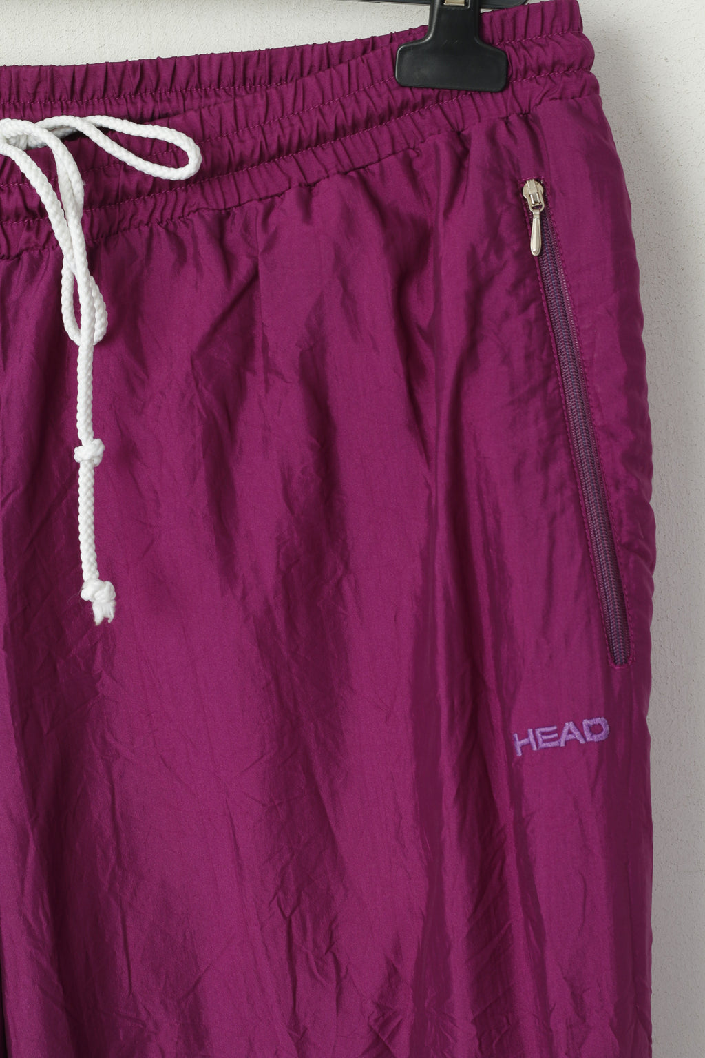 Head Men XL Sweatapants Purple Shiny Retro Gym Sportswear Track Bottoms