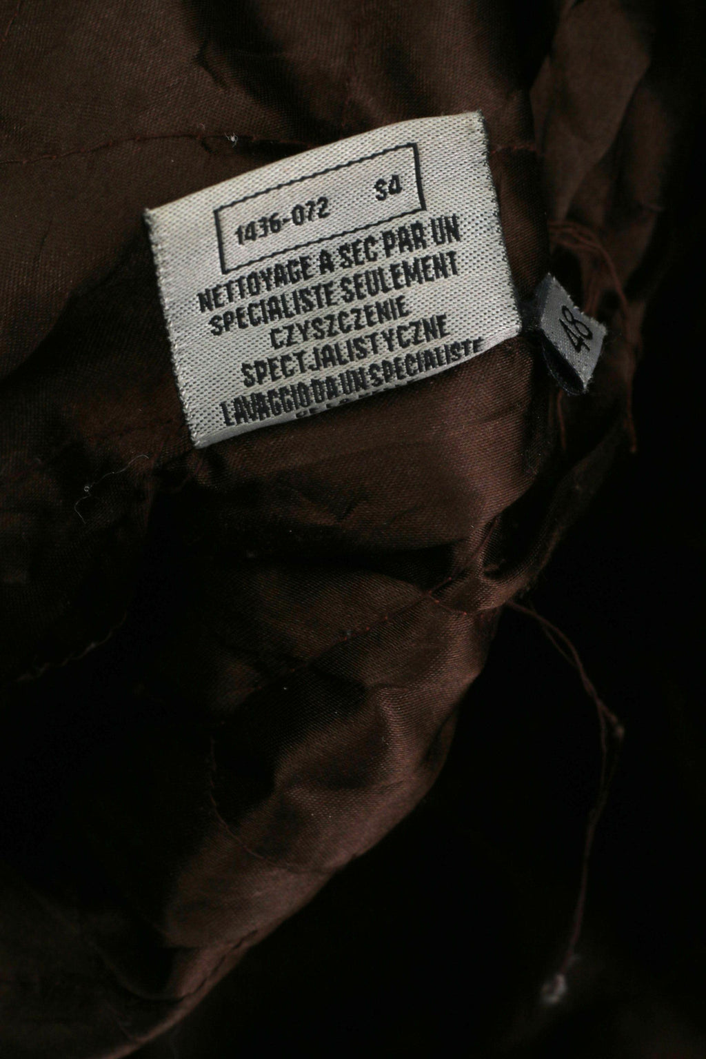 Brice Hommes 48 XL Veste En Cuir Marron Vintage Poches Fermeture Éclair Complète Haut Classique