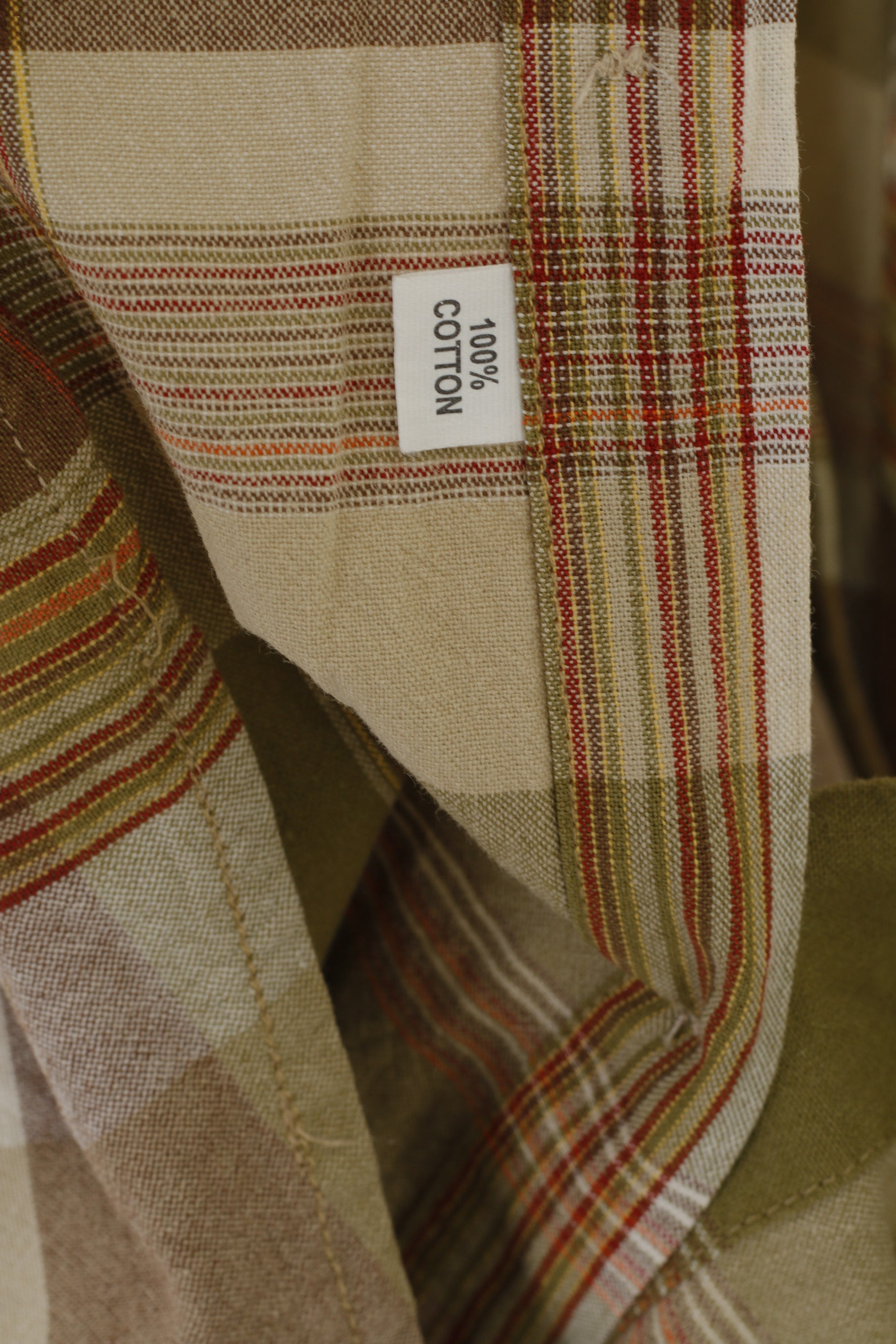 Freeman Sport Chemise décontractée XL pour homme Marron Vert à carreaux en coton à manches longues