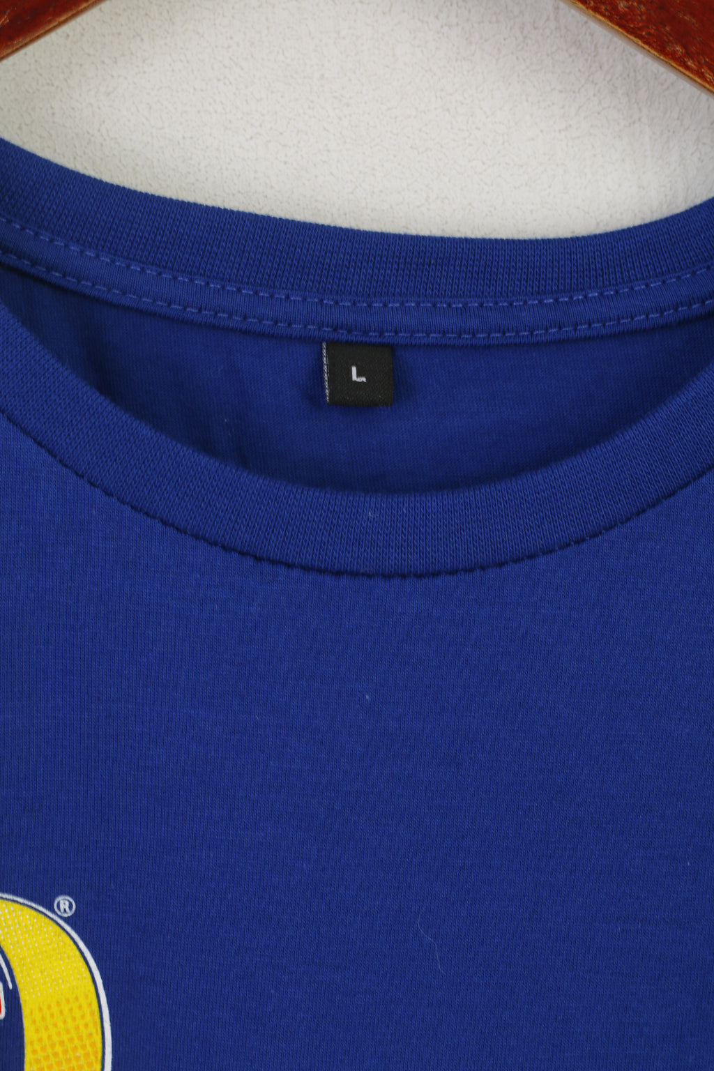 ECB Official Men L (M) Shirt Blue Cotton England Cricket Catcha6 Sport Top