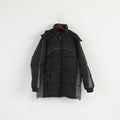 Petroff Sport Men 2XL Puffer Jacket Black Full Zipper Heavy Hooded Winter Coat