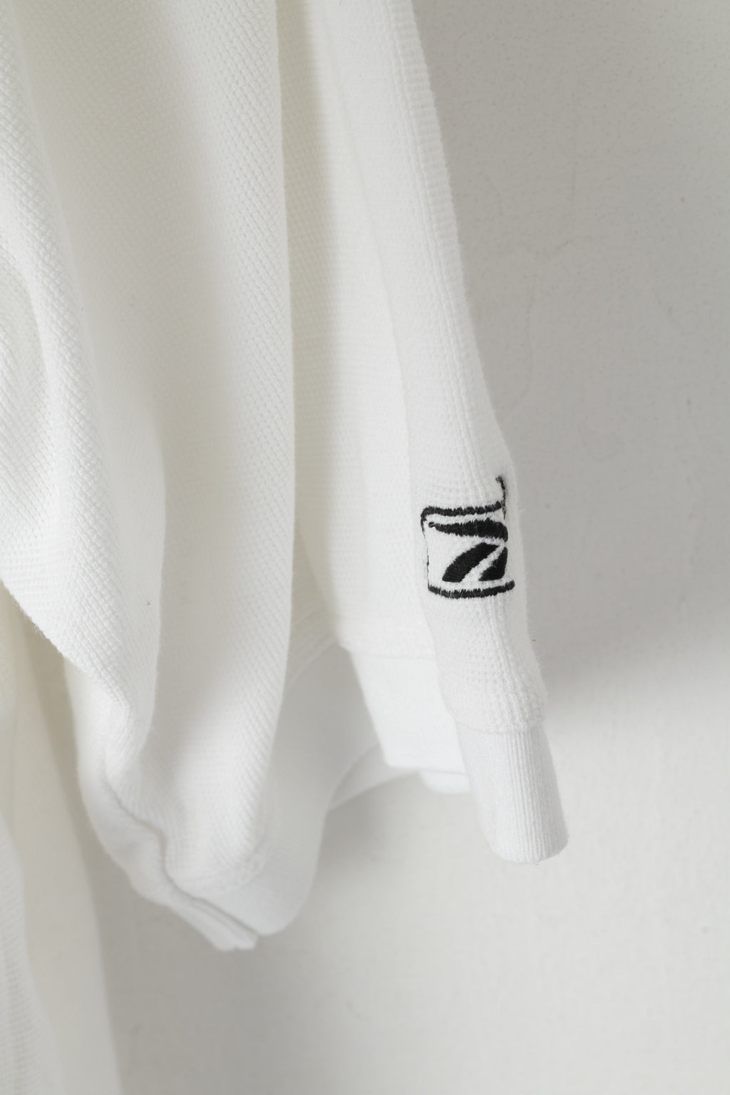 Reebok NFL Men 2XL (3XL) Polo Shirt White Long Cotton Europe League Play Dry Top