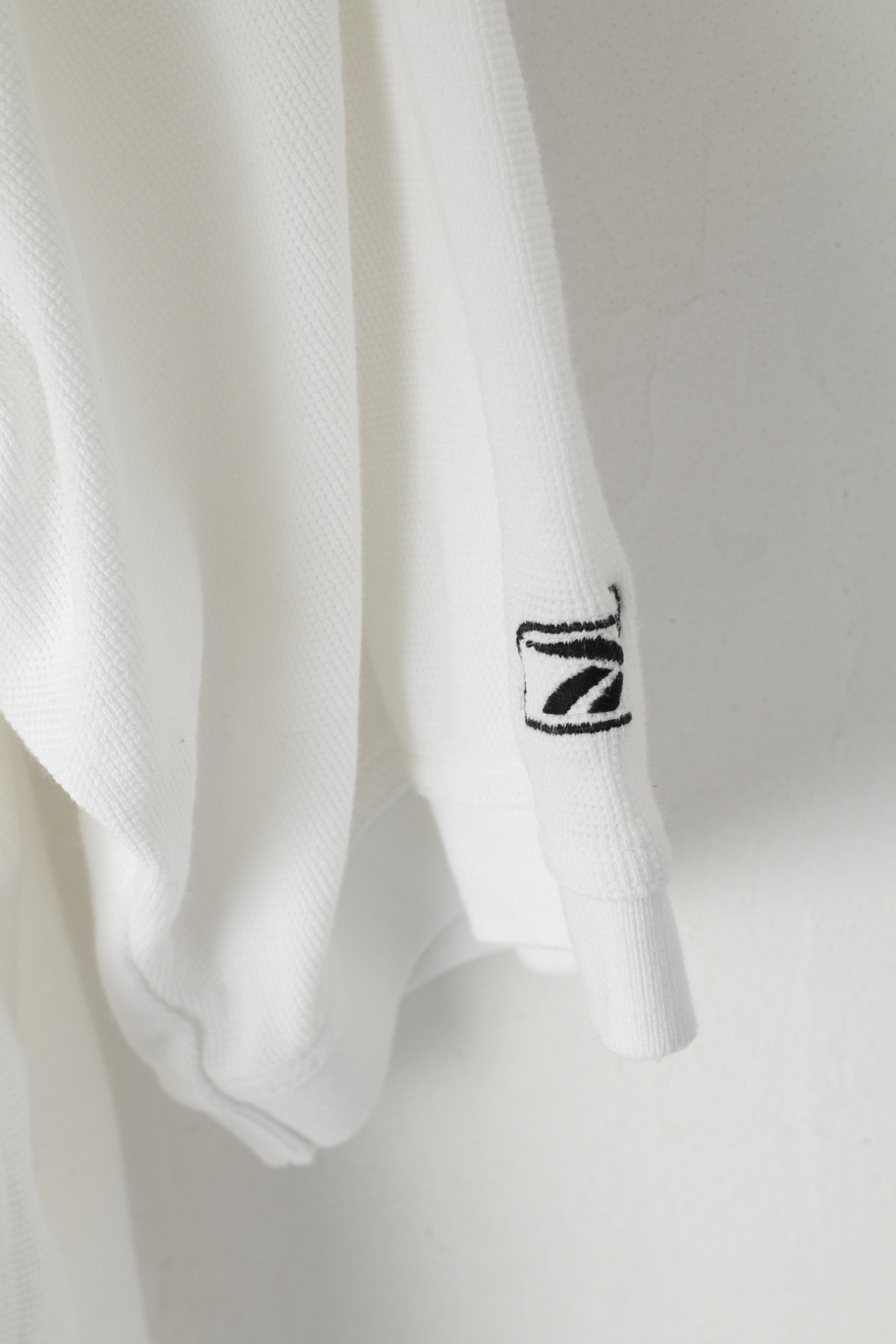 Reebok NFL Men 2XL (3XL) Polo Shirt White Long Cotton Europe League Play Dry Top